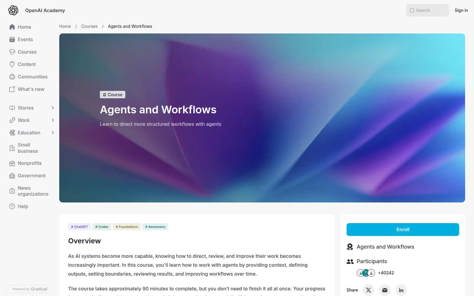 Agents and Workflows, as it looks on screen.