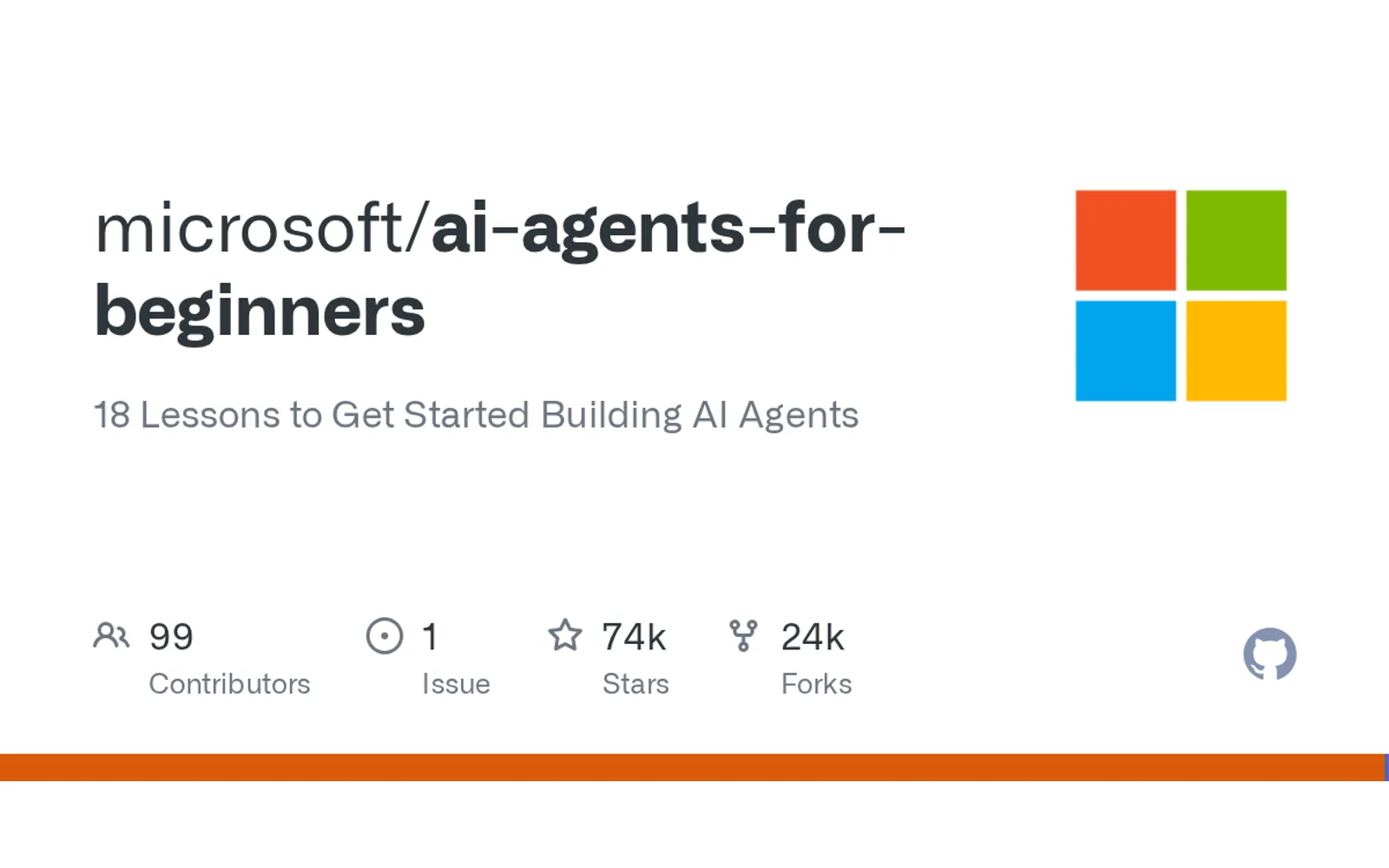 AI Agents for Beginners, as it looks on screen.