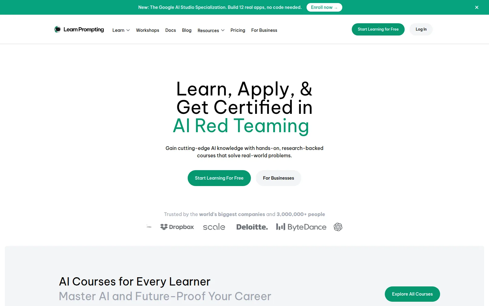 Learn Prompting, as it looks on screen.